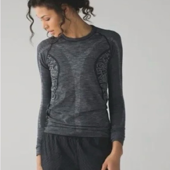 Lululemon Rest Less Pullover Heathered Black (First Release) Size 6